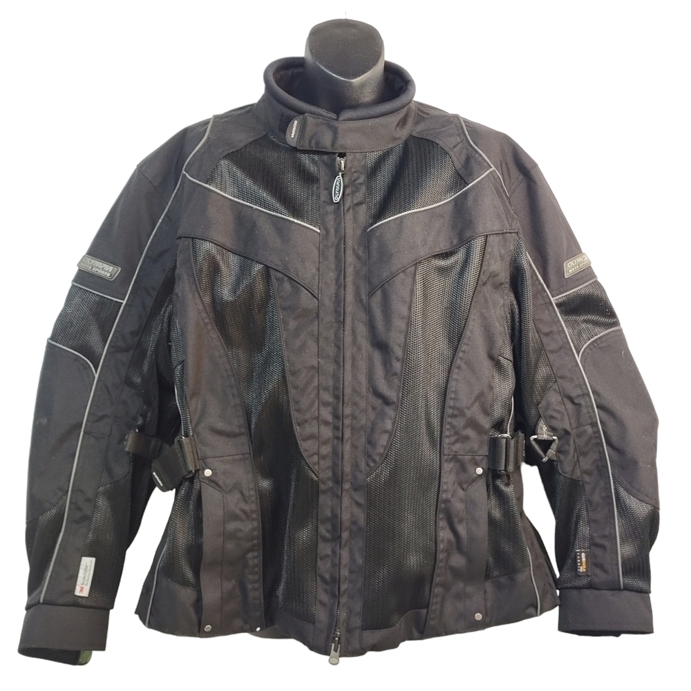Olympia Moto Sports Women's Black Moto Jacket Size XL